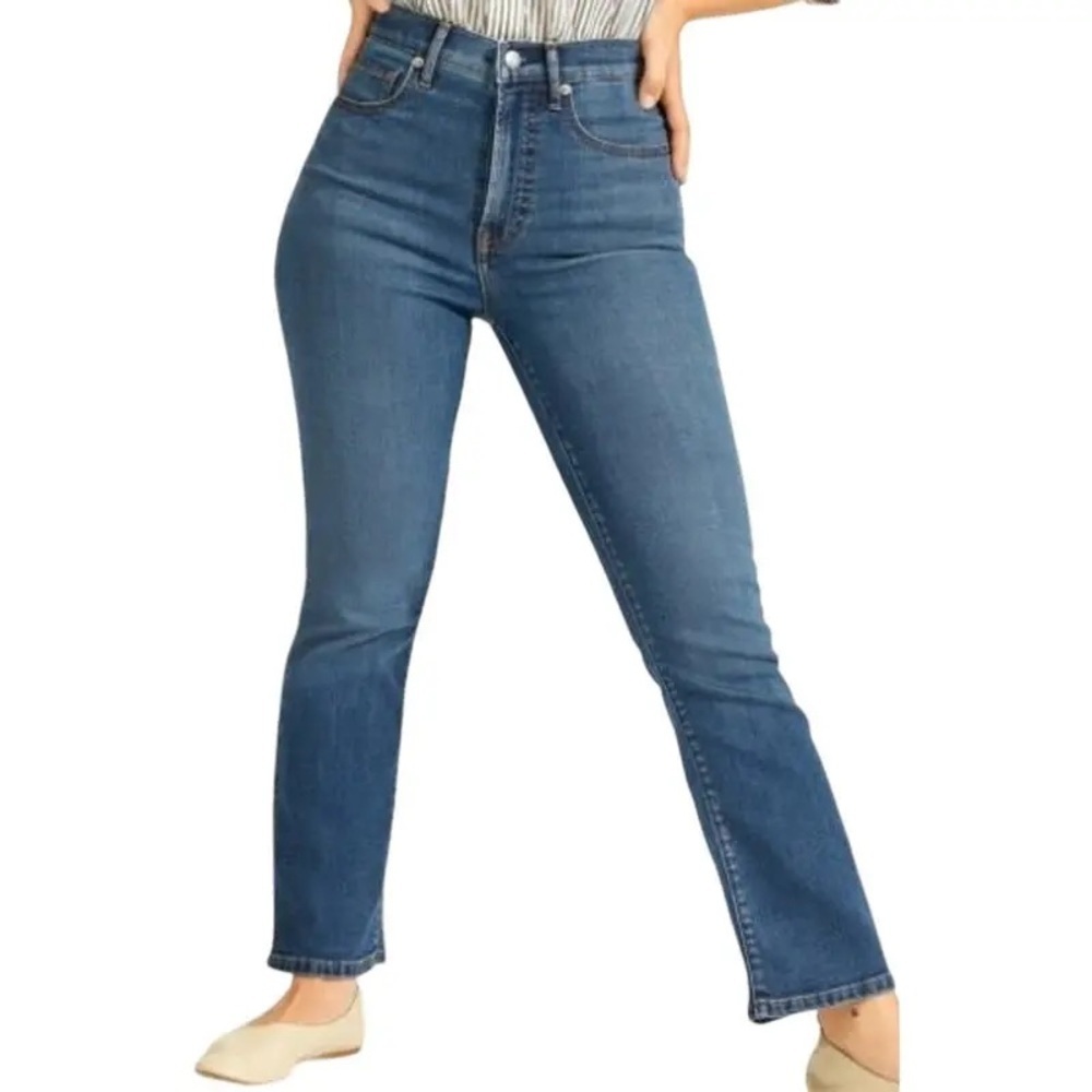 NWOT‎ Women’s Everlane The Authentic Stretch Slim Bootcut Jeans Medium Blue 32